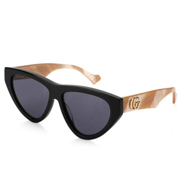 NEW GUCCI GG1333S 004 WOMEN'S SUNGLASSES BROWN BLACK - Picture 1 of 7